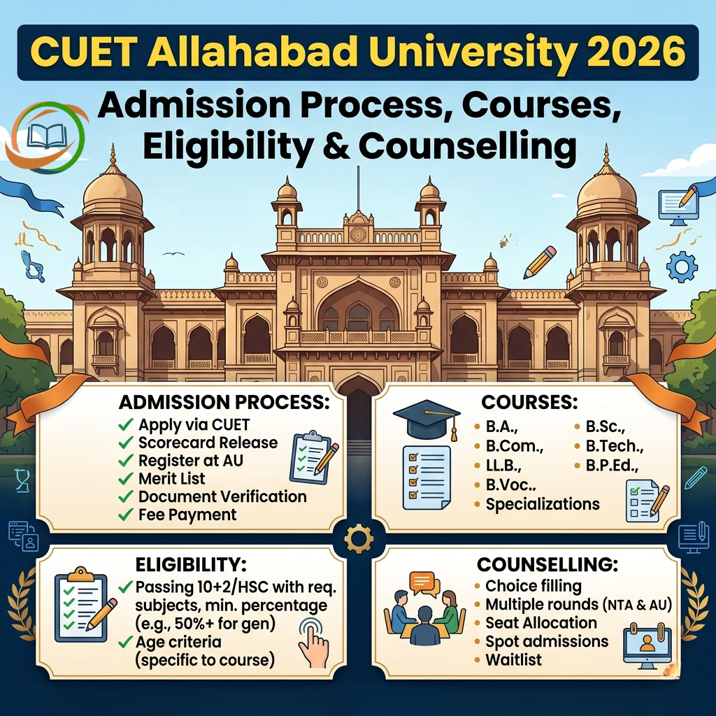 CUET Allahabad University 2026 – Admission Process, Courses, Eligibility & Counselling