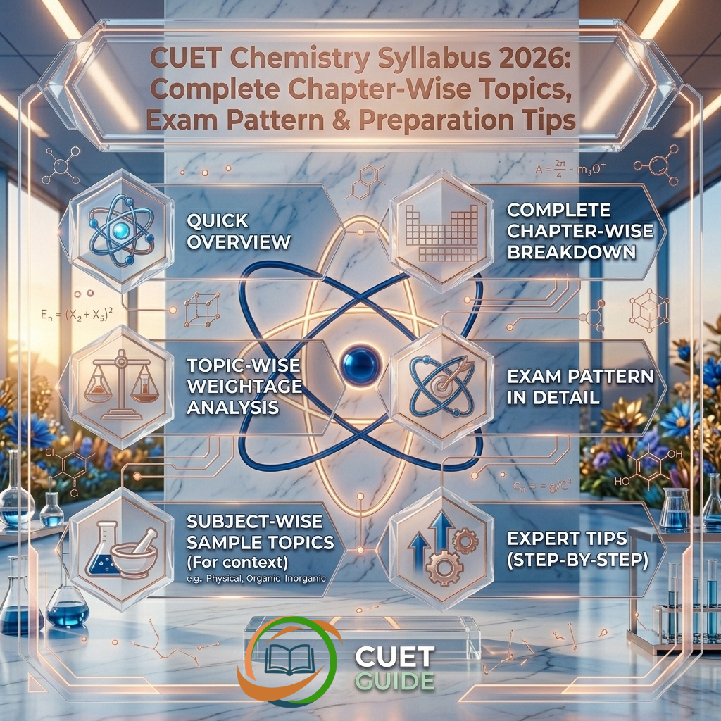 CUET Chemistry Syllabus 2026: Complete Chapter-Wise Topics, Exam Pattern & Preparation Tips