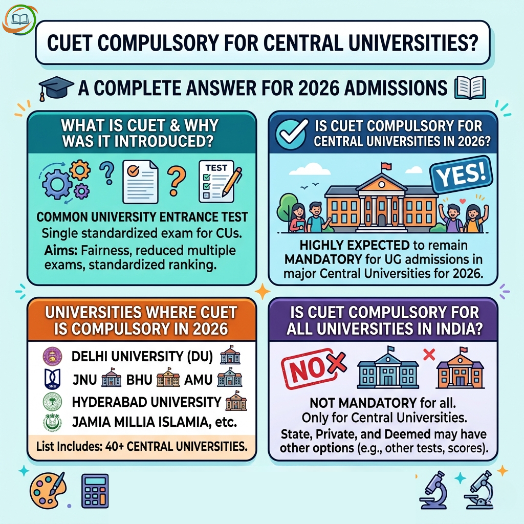 Is CUET Compulsory for Central Universities? Complete Answer for 2026