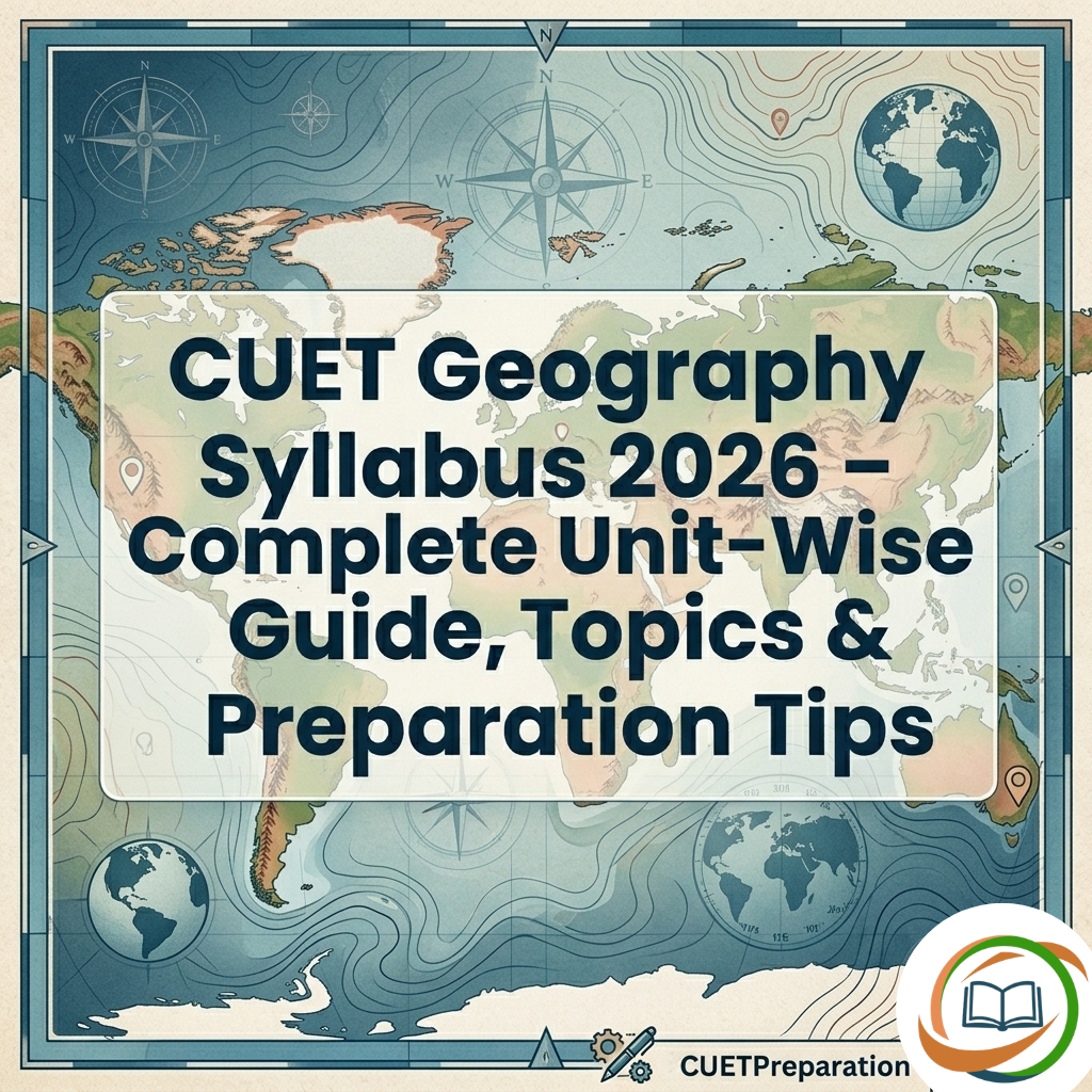 CUET Geography Syllabus 2026 – Complete Unit-Wise Guide, Topics & Preparation Tips