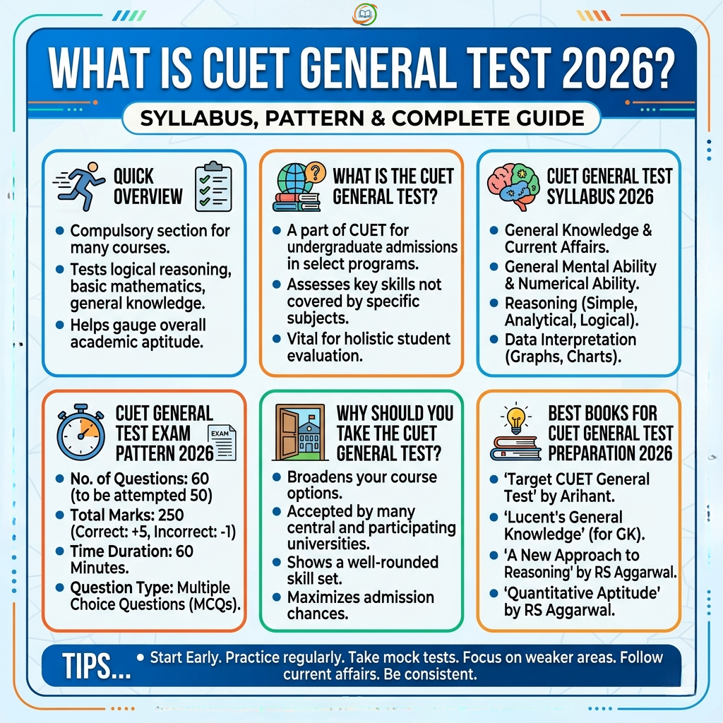 What is CUET General Test 2026? Syllabus, Pattern & Complete Guide