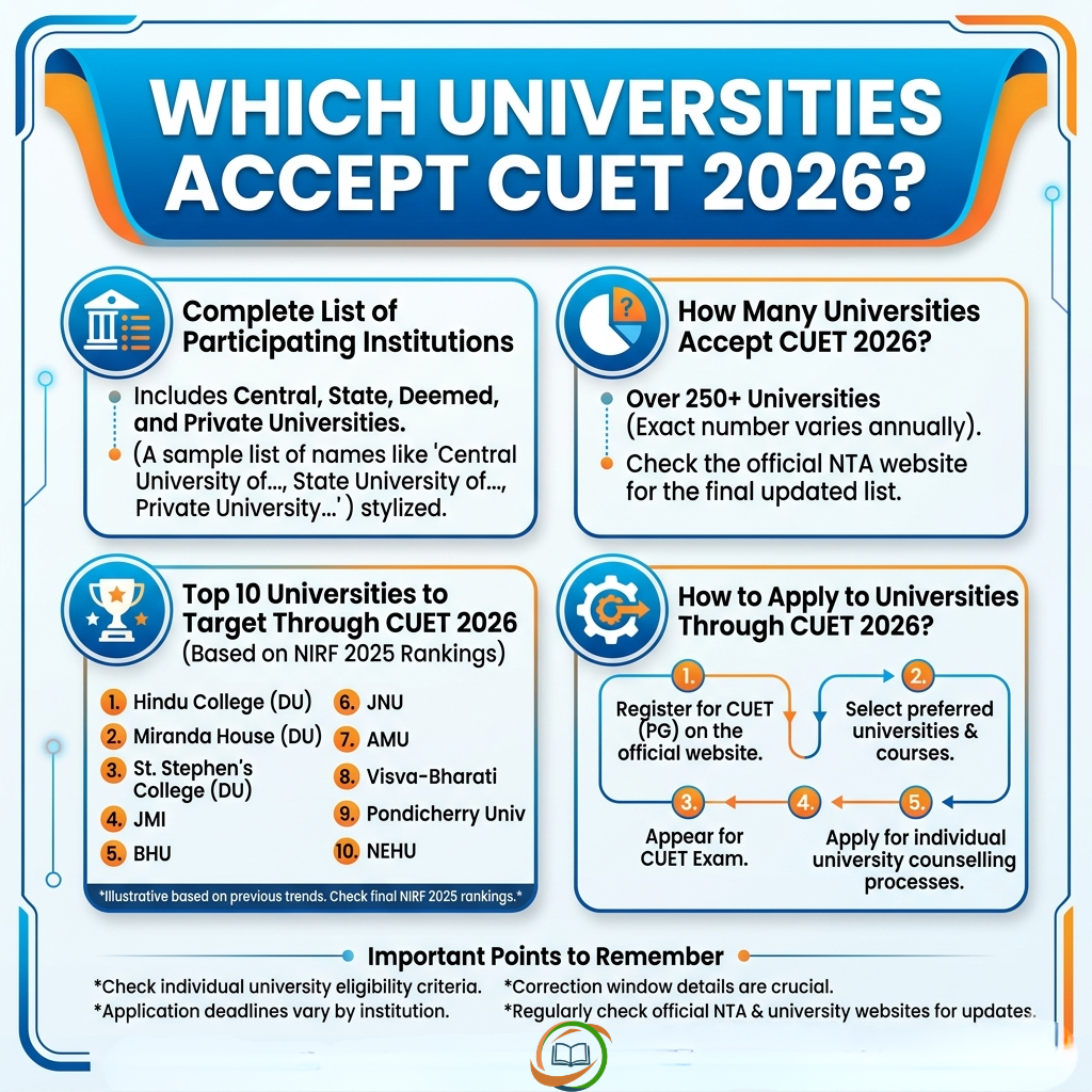 Which Universities Accept CUET 2026? Complete List of Participating Institutions