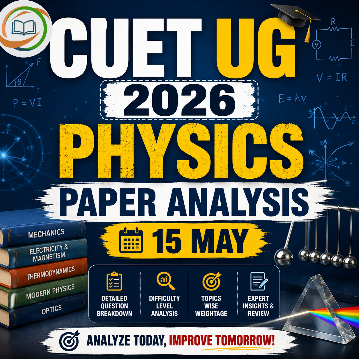 CUET UG 2026 Physics Paper Analysis 15 May
