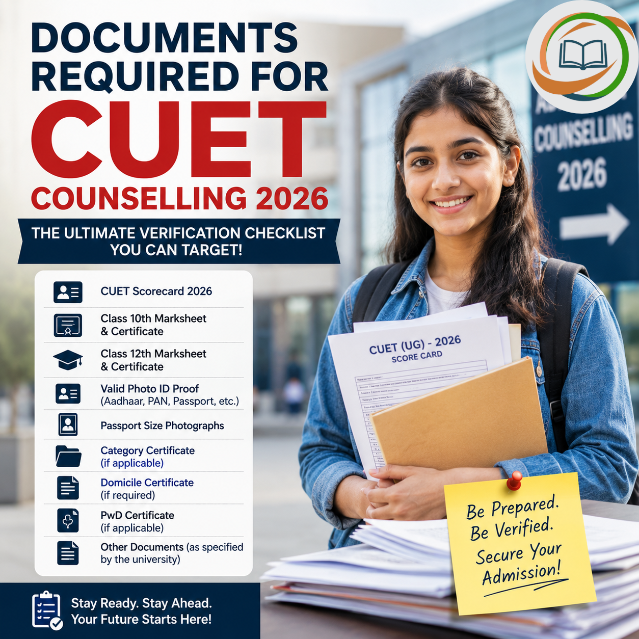 Documents Required for CUET Counselling 2026: The Ultimate Verification Checklist