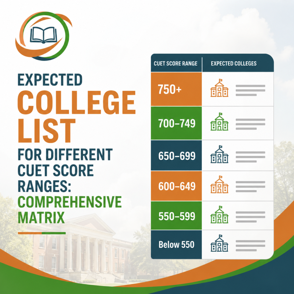 Expected College List for Different CUET Score Ranges: Comprehensive Matrix