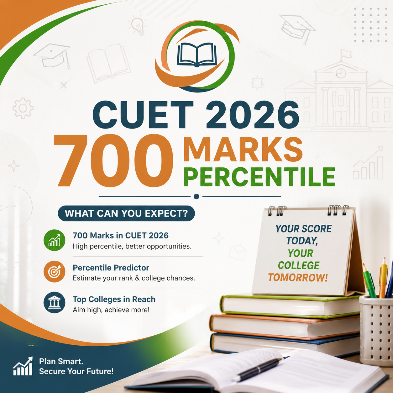 CUET 700 Marks Percentile 2026