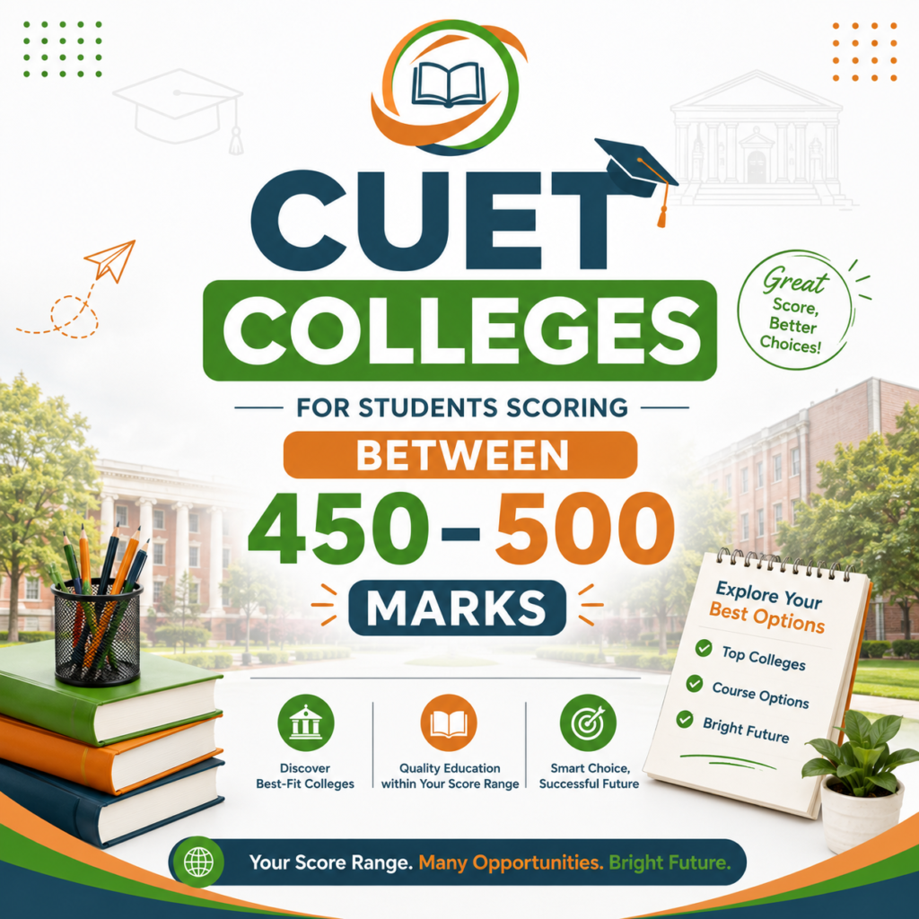 CUET Colleges for Students Scoring Between 450–500 Marks