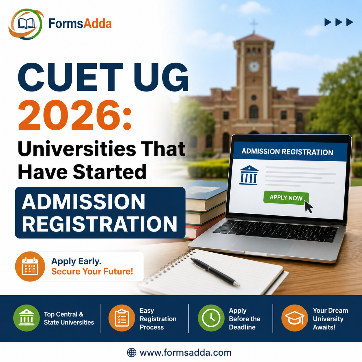 CUET UG 2026: Universities That Have Started Admission Registration